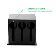 Mind Reader 3 Compartment Plastic Utensil Dispense