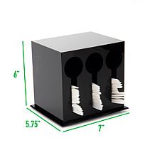 Mind Reader 3 Compartment Plastic Utensil Dispense