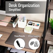 Mind Reader 3 Piece Cement Desk Organizer Set