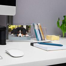 Mind Reader 3 Piece Desk Organizer Acrylic Clear