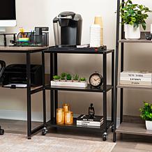 Mind Reader 3 Tier Rolling Cart Microwave Stand Office Cart Metal
