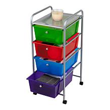 Mind Reader 4-Drawer All-Purpose Rolling Storage Cart - Multi Color