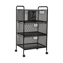 Mind Reader 4-Drawer Rolling Mesh Office Storage Cart