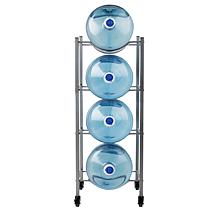 Mind Reader 4-Tier Rolling Water Jug Stand 16.5"L x 13.75"W x 41"H