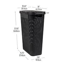 Mind Reader 40 Liter Laundry Hamper Set of 2 Black