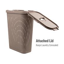 Mind Reader 40-Liter Slim Laundry Basket with Cutout Handles