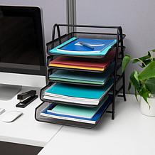 Mind Reader 5-Tier Paper Tray Desktop Organizer File Storage Pack of 2
