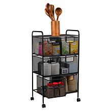 Mind Reader 6-Drawer Rolling Mesh Office Cart