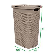 Mind Reader 60-Liter Laundry Basket with Cutout Handles
