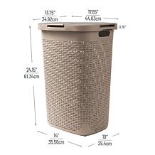 Mind Reader 60-Liter Laundry Basket with Cutout Handles
