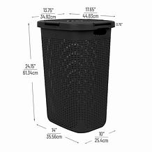 Mind Reader 60 Liter Slim Laundry Hamper Set of 2 Brown