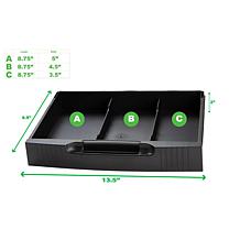 Mind Reader Adjustable Dual Monitor Stand w/ 2 Storage Drawers, Black