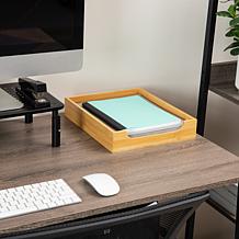 Mind Reader Bamboo Paper Tray Desktop Organizer