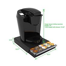 Mind Reader Coffee Pod Organizer Drawer, 30 K-Cup/35 Verismo - Black