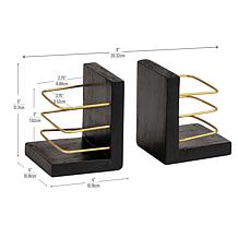 Mind Reader Decorative Basket Bookends with Storage Set of 2
