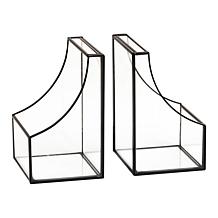 Mind Reader Decorative Bookends Books Magazines Metal Set of 2 Black