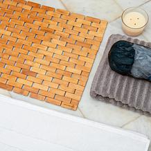 Mind Reader Eco-Friendly Non-Slip Bamboo Shower Mat