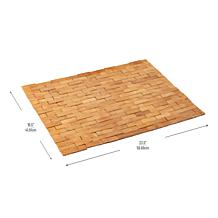 Mind Reader Eco-Friendly Non-Slip Bamboo Shower Mat