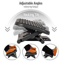 Mind Reader Ergonomic Height Adjustable Foot Rest Plastic Black