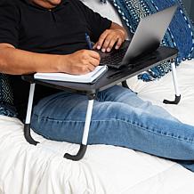 Mind Reader Freestanding Portable Foldable Lap Desk with Fold-Up Legs