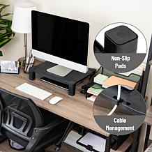 Mind Reader 'Guide ' Adjustable Plastic Monitor/Laptop Stand - Black