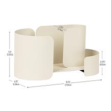 Mind Reader Hanging Organizer Adhesive Wall Mounted Shelf with Hooks