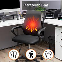 Mind Reader Heated Air Cloud Lumbar Cushion Ergonomic Memory Foam