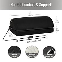Mind Reader Heated Memory Foam Footrest Under Desk with 4 Heat Setting