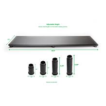 Mind Reader Large Adjustable Dual Monitor Stand Black