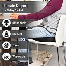 Mind Reader Memory Foam Seat Cushion with Air Cloud Technology Gray