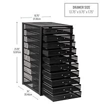 Mind Reader Mesh 10-Compartment Desk Organizer, Black