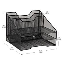 Mind Reader Mesh 5-tray Desk Organizer