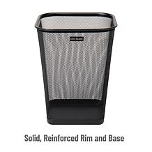 Mind Reader Mesh Trash Can Waste Paper Basket Square Set of 2
