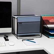 Mind Reader Metal Mesh Hanging Folder File Organizer - Black