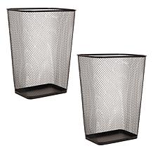 Mind Reader Metal Mesh Waste Paper Bins Set of 2