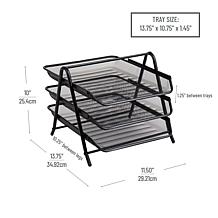 Mind Reader Network Collection Paper Tray File Organizer Metal Mesh