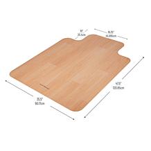 Mind Reader Office Chair Mat For Hardwood Floor, Brown - 36" x 48"