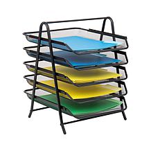 TEHAUX Stackable Paper Tray Organizer For Desk Portable Metal File
