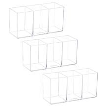 Mind Reader Pen and Accessories Holder Acrylic Set of 3 Clear