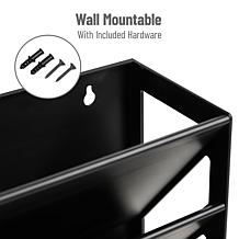 Mind Reader Plastic 5 Tier Wall Mount Vertical File Storage