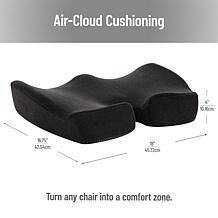 Mind Reader Portable Office Chair Cushion Ergonomic Orthopedic Black