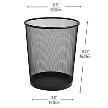 Mind Reader Round Metal Mesh Trash Waste Paper Basket Set of 2