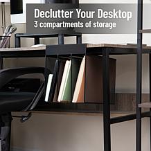 Mind Reader Slide-On Under Desk File Organizer Steel Storage