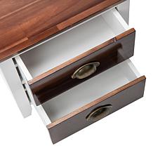 Mind Reader Wood Double-Drawer Nightstand / Side Table 2-Pack, White