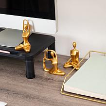 Mind Reader Yoga Figurine Set Meditation Statues Set of 3