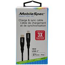 MobileSpec 6 ft. 18W Lightning to USB-C Cable