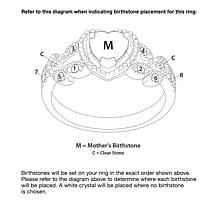 Mother's Heart Family Birthstone Ring 