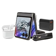 Moto Razr Flip Tracfone with 1,500 Talk, Text & 1.5GB Data for 1 Year