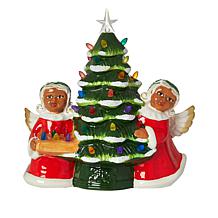 Mr. Christmas 12" LED Ceramic Nostalgic Tree with Figures