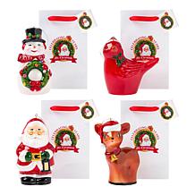 Mr. Christmas Blow Mold Lit Christmas Character Tree Ornaments